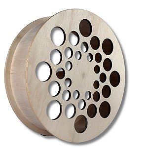 Carretilha de Madeira Crua 16 Polegadas (40cm) Multifuros