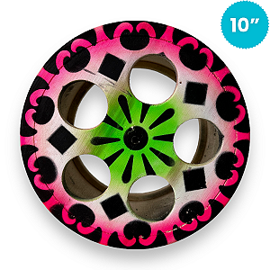 Carretilha de Madeira 10 Polegadas (25cm) Rolamento