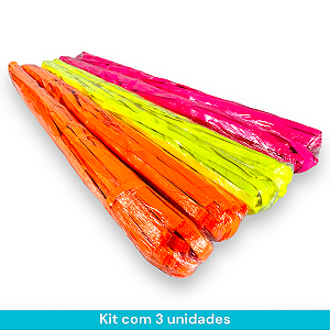 Kit 3 Fitas de Seda Para Rabiola Fluorescente 50cm x 0,05cm