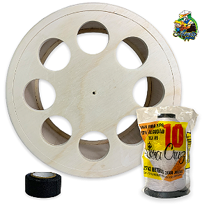 Kit Carretilha 14 Polegadas Linha 10 3000 Jardas Fita Dedo