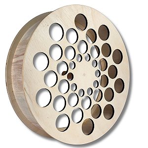 Carretilha de Madeira Crua 18 Polegadas (46cm) Multifuros