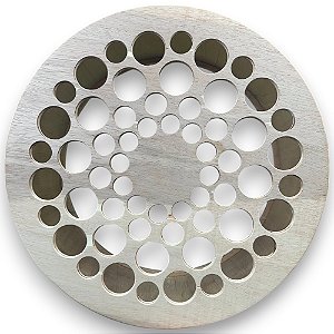 Carretilha De Madeira Crua Catracada 18 Polegadas 46cm