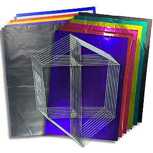 Kit Para Pipa 50 Armações Prontas e 100 Folhas Cores Mistas