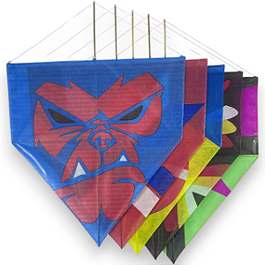 Kit 25 Pipa Raia Murcha Estampas Mistas 50cm Bambu X Fibra