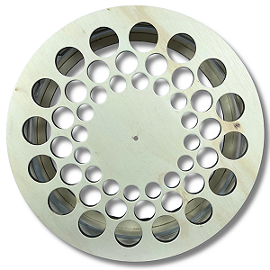 Carretilha Fina De Madeira Catraca Destravada Reforçada 18"