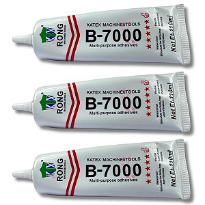 Kit 3 Cola Adesiva Multiuso B7000 Extraforte Artesanato 110ML
