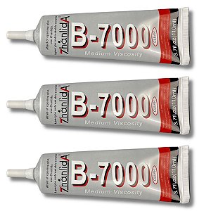 Kit 3 Cola Adesiva Multiuso B7000 Extraforte Artesanato 110ML
