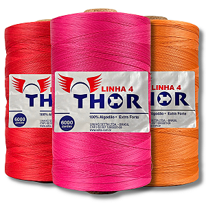 Linha Thor Fio 4 Para Pipa 6000 Jardas 100% Algodão Tex 115
