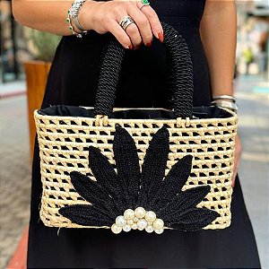 BOLSA FLOR PRETA