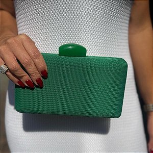 CLUTCH TECIDO MALHA VERDE