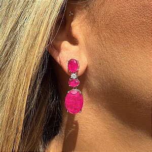 BRINCO OVAL TRES ZIRCONIAS