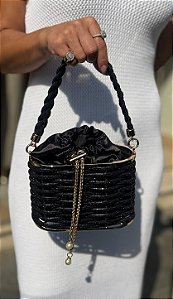 CLUTCH REDONDA CESTA PRETA