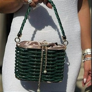 CLUTCH REDONDA CESTA VERDE