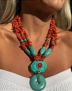 MAXI COLAR CORAL MANDALA NANO
