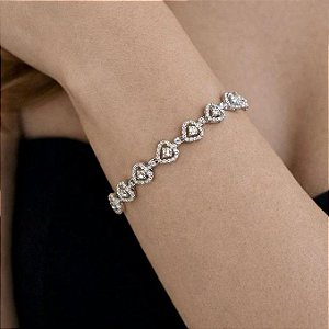 PULSEIRA MOISSANITE CORAÇÃO 2.0MM 0.03CT
