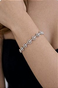 PULSEIRA MOISSANITE CORAÇÃO 2.0MM 0.03CT
