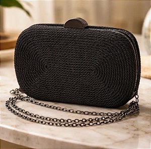 CLUTCH CORDA PRETO