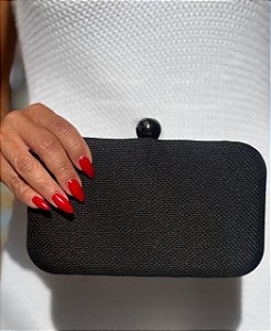 CLUTCH TECIDO TELA PRETO