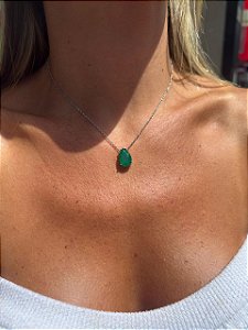 COLAR GOTA ESMERALDA