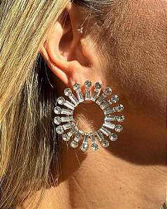 ARGOLA FRONTAL RAIOS CRISTAL