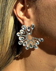 BRINCO GOTAS LATERAL CRISTAL R.B