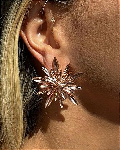 BRINCO RAIOS ROSE DOURADO