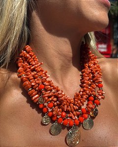 MAXI COLAR CORAL MANDALA