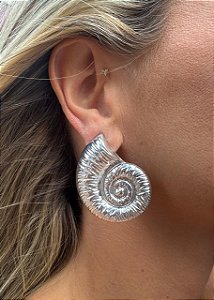 BRINCO CARACOL PRATA