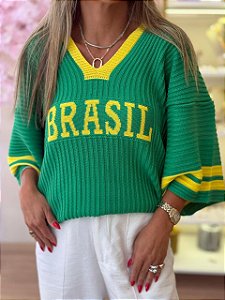 BLUSA BRASIL OVER SIZE VERDE