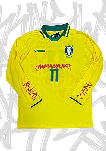 CAMISETA BRAZIL CORRE 1994 MANGA LONGA