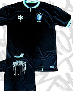 CAMISETA BRAZIL PRETA