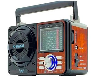 Rádio Retrô Portátil AM/FM com Lanterna – Música e Iluminação em Qualquer Lugar! 📻