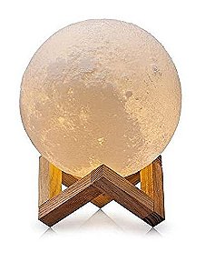 Luminária 3D Touch Lua Cheia Abajur LED – Decoração e Conforto em um Toque! 🌕✨