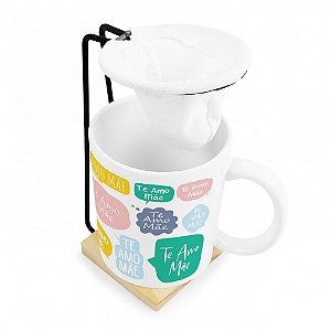 Kit Caneca e mini Filtro Mãe Cores