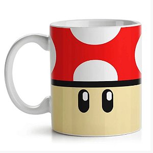 Caneca Gamer Cogumelo Vermelho Grow Up