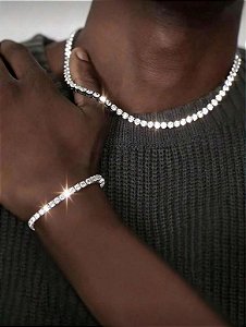 Kit colar e pulseira Luxo