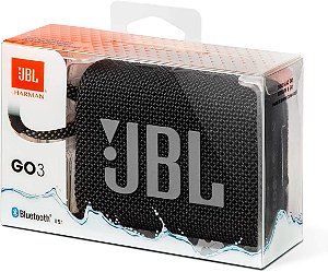 Caixa BT JBL Go3 Black IPX7