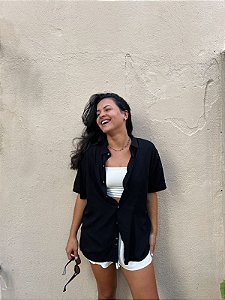 Camisa Viscose Preta Dark