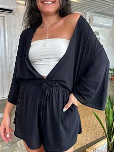 Kimono Viscose Preto Dark