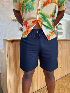 Short Linho Rio - Azul Marinho