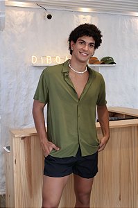 Camisa Viscose Verde Musgo