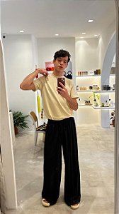 Calça Pantalona Viscose - Preta Dark