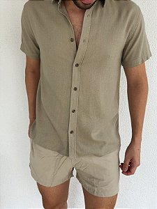 Camisa Linho Caqui