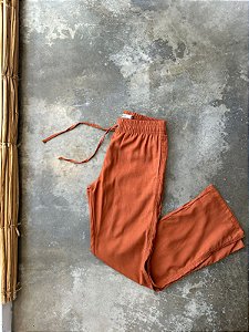 Calça Linho Sagi 2.0 - Marrom Avelã
