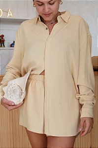 Camisa ML Viscolinho - Amarelinho