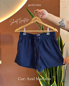 Short Linho Misto Curto Gostoso 2.0 - Azul Marinho