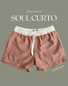 Short SOUL curto BICOLOR - Capuccino