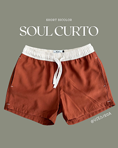 Short SOUL curto BICOLOR - Avelã