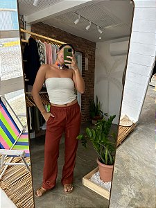 Calça Linho Sagi 2.0 - Conhaque