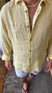 Camisa ML Linho Puro - Amarelinho